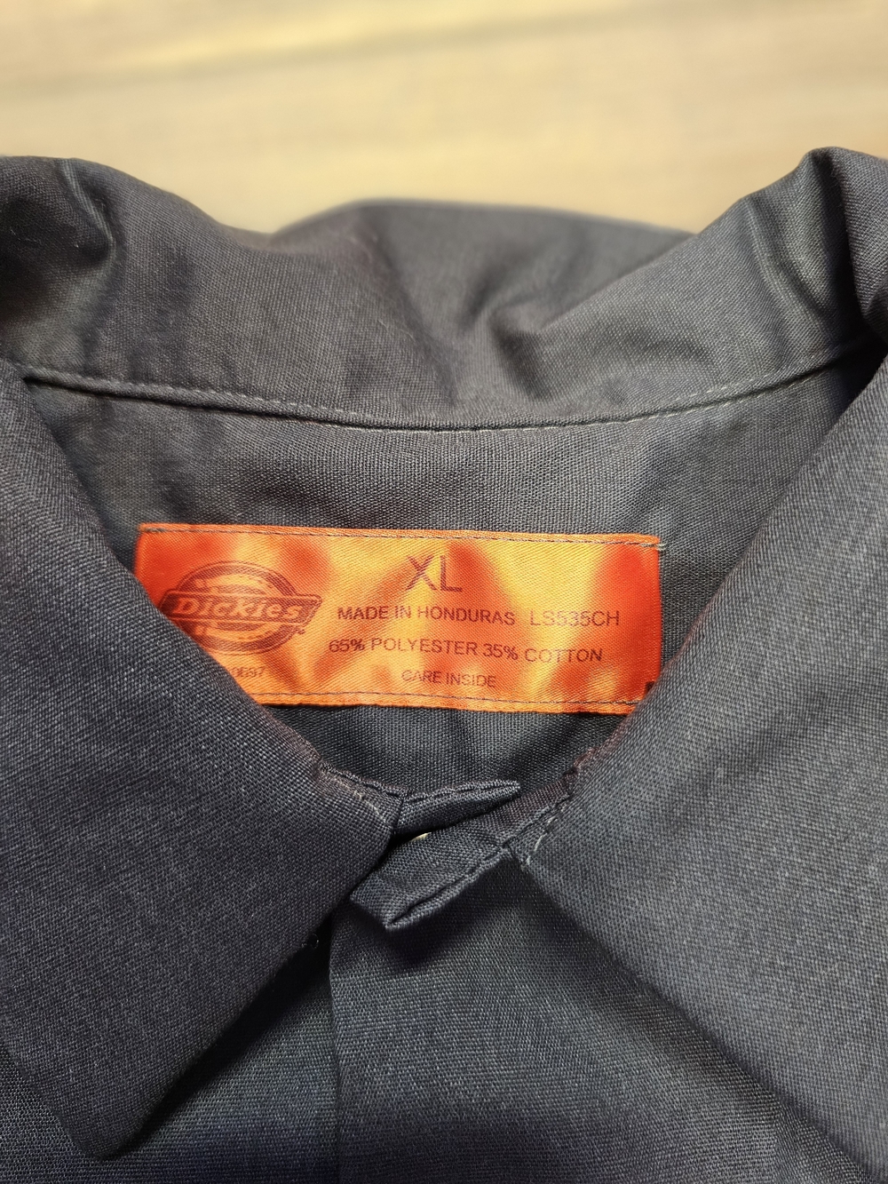 Dickies Black Work Shirt XL with Orange Label